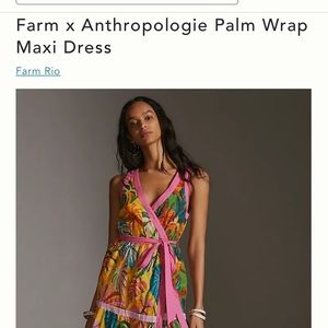 Anthropologie Farm Rio Palm Wrap dress- NWT